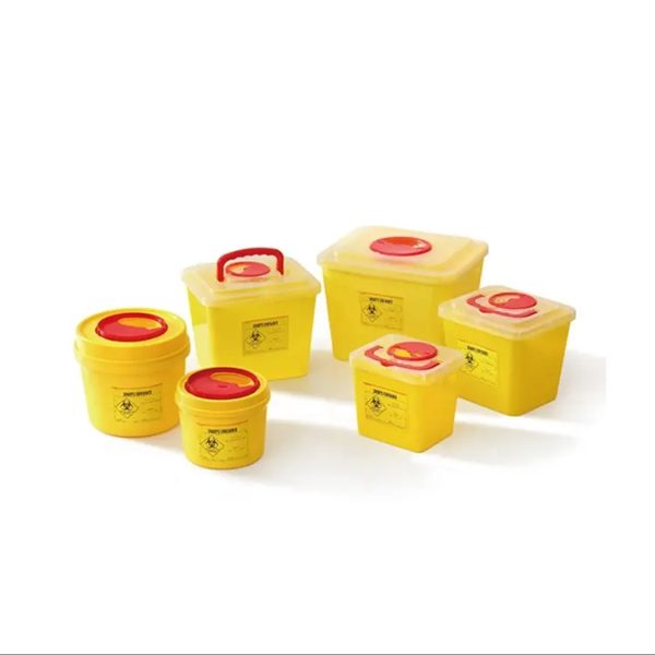 Needle disposable container disposal of the winged safety blood collection set with pre-attached HOL